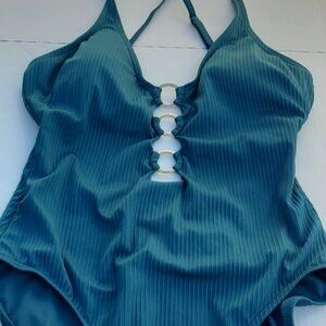 Michael Kors Teal One Piece Swimwear Size 14 New Without Tag